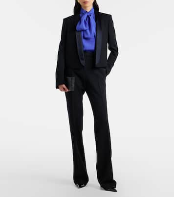 Silk-trimmed wool suit pants | Tom Ford