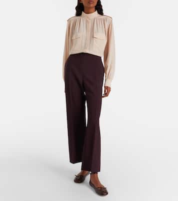 High-rise virgin wool wide-leg pants | Chloé