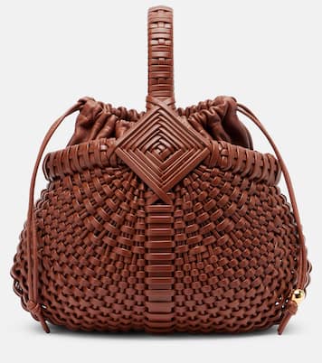 Diamond Round Mini leather basket bag | Loewe