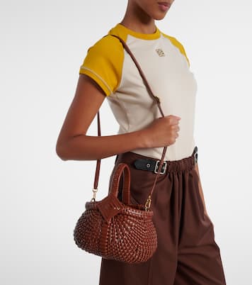 Diamond Round Mini leather basket bag | Loewe