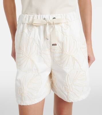 Bestickte Shorts aus Baumwolle | Moncler