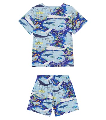 Printed cotton-blend pajamas   | Molo