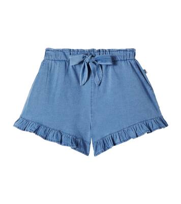 Sienna ruffled cotton chambray shorts | Cozmo