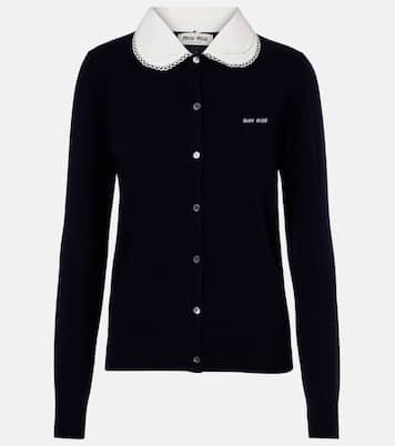 Logo cashmere cardigan | Miu Miu