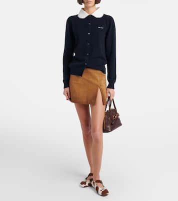 Logo cashmere cardigan | Miu Miu