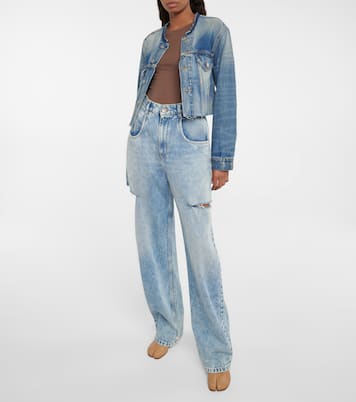 Cutout high-rise wide-leg jeans | Maison Margiela