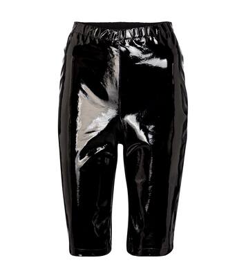 Shorts mit Lackleder | David Koma