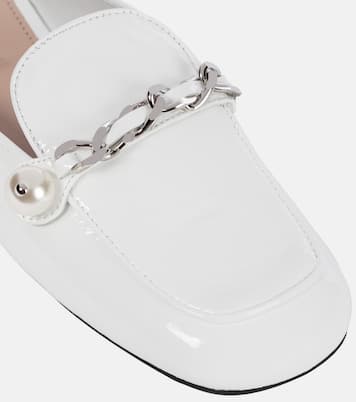 Verzierte Slippers aus Lackleder | Miu Miu