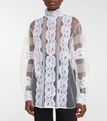 Guipure lace and tulle blouse | Valentino