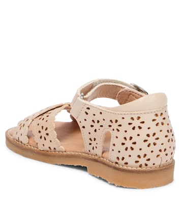 Scalloped leather sandals | Petit Nord