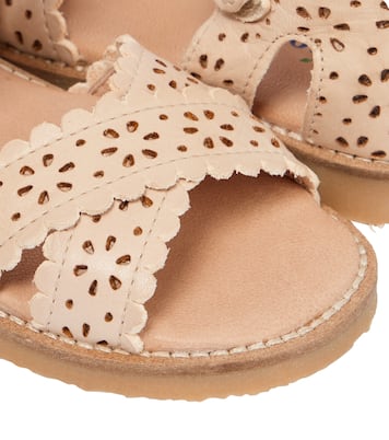 Scalloped leather sandals | Petit Nord