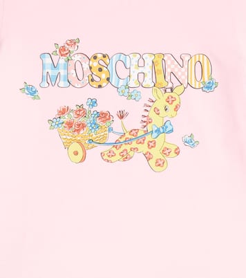 T-shirt in misto cotone con logo | Moschino Kids