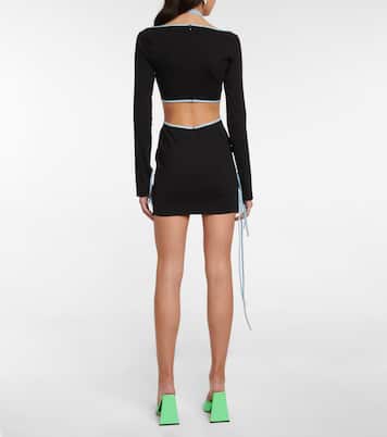 Greta cutout cotton-blend minidress | The Attico