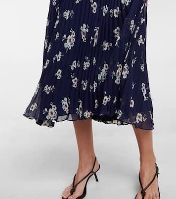 Midikleid aus Chiffon mit Cut-outs | Self-Portrait