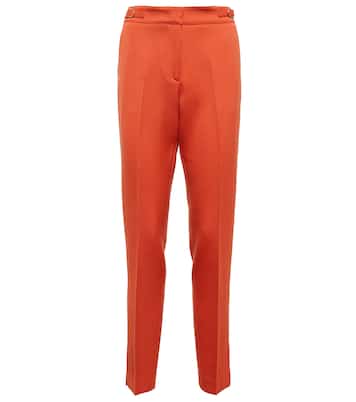 Isabel mid-rise slim virgin wool pants | Gabriela Hearst