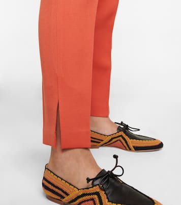 Isabel mid-rise slim virgin wool pants | Gabriela Hearst
