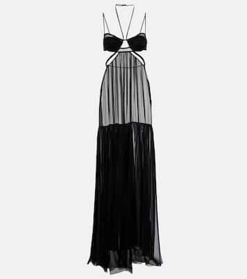 Cutout silk maxi dress | Nensi Dojaka