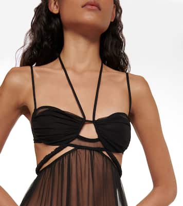 Cutout silk maxi dress | Nensi Dojaka