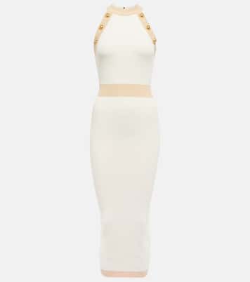 Ribbed-knit midi dress | Balmain
