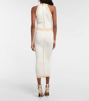 Ribbed-knit midi dress | Balmain