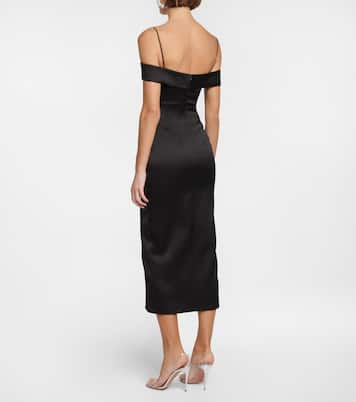 Robe midi en satin | Rasario