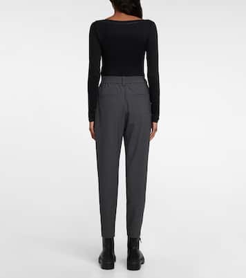 Pantalones tapered en mezcla de lana | Brunello Cucinelli