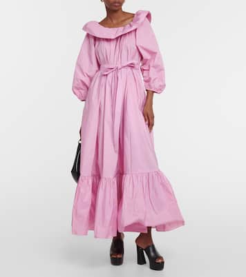 Abito lungo in faille con scollo bardot | Patou