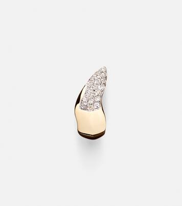 Boucle d’oreille unique Requin Bo Nano en or 14 ct et diamants | Rainbow K
