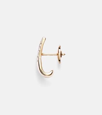 Boucle d’oreille unique Requin Bo Nano en or 14 ct et diamants | Rainbow K