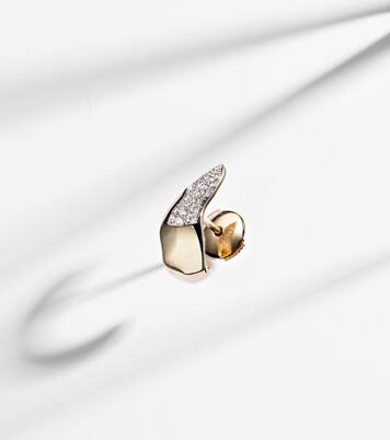 Boucle d’oreille unique Requin Bo Nano en or 14 ct et diamants | Rainbow K