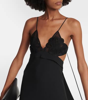 Ruffle-trimmed midi dress | Victoria Beckham