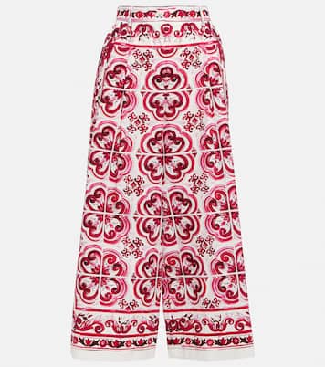 Jupe-culotte imprimée en coton | Dolce&Gabbana
