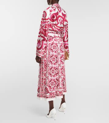 Jupe-culotte imprimée en coton | Dolce&Gabbana