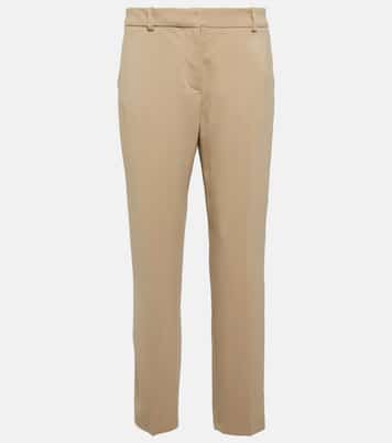Cropped crêpe straight pants | Joseph
