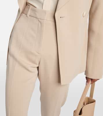 Cropped crêpe straight pants | Joseph