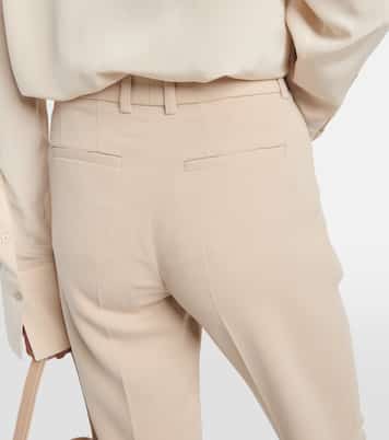 Cropped crêpe straight pants | Joseph