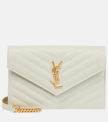 Cassandre matelassé envelope leather wallet on chain | Saint Laurent