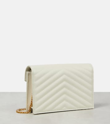 Cassandre matelassé envelope leather wallet on chain | Saint Laurent