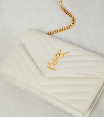 Cassandre matelassé envelope leather wallet on chain | Saint Laurent