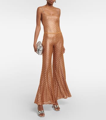 Weite Low-Rise-Hose aus Häkelstrick | Missoni Mare