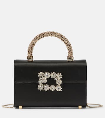 RV Bouquet Mini satin clutch | Roger Vivier