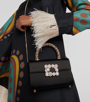 RV Bouquet Mini satin clutch | Roger Vivier
