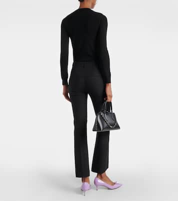 Pantaloni regular in Crêpe Couture | Valentino
