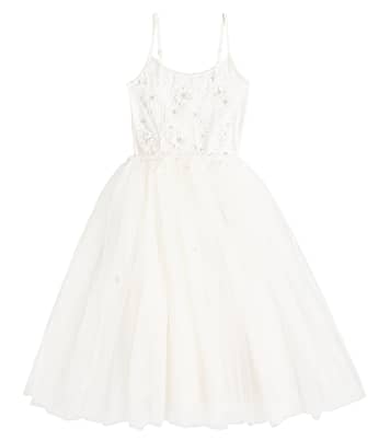 Abito Ceramic in tulle con applicazioni floreali | Tutu Du Monde