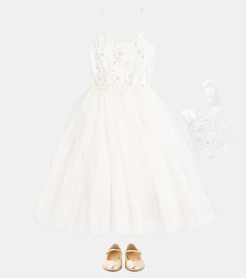Abito Ceramic in tulle con applicazioni floreali | Tutu Du Monde