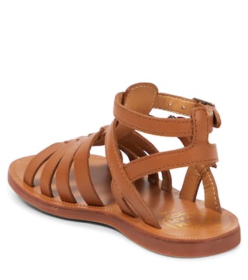Sandalen Plagette Gladiator aus Leder | Pom d'Api