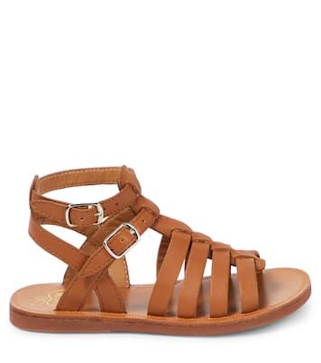 Sandalen Plagette Gladiator aus Leder | Pom d'Api