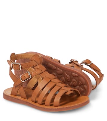 Sandalen Plagette Gladiator aus Leder | Pom d'Api