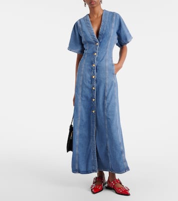 Robe longue en jean | Ganni