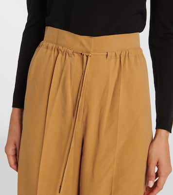 بنطلون بقصة أرجل واسعة من الحرير Grana | Max Mara